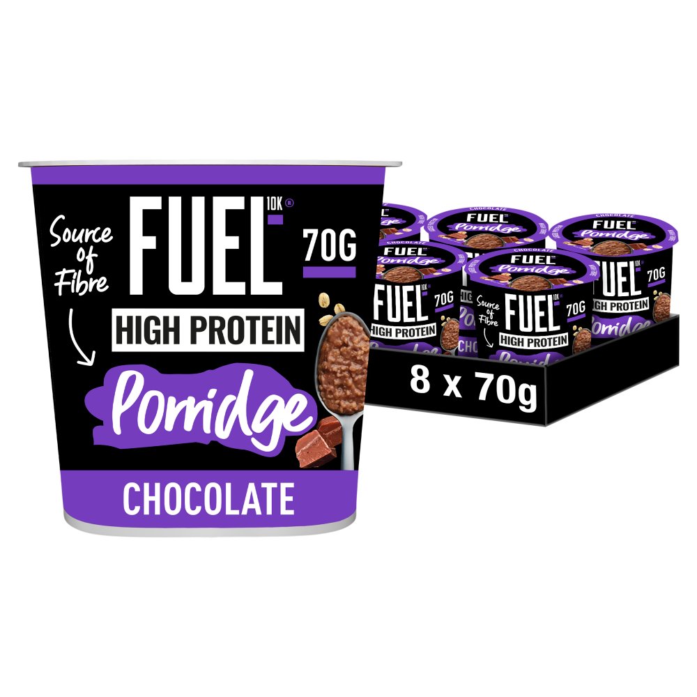 FUEL10K High Protein Chocolate Porridge Oat Cereal Pot 70g