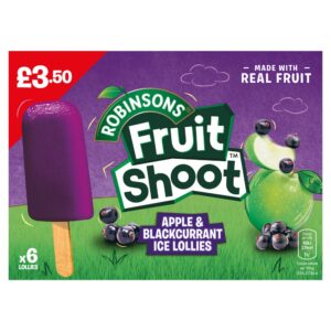 Robinsons Fruit Shoot Apple & Blackcurrant Ice Lollies 6 x 30g (180g)