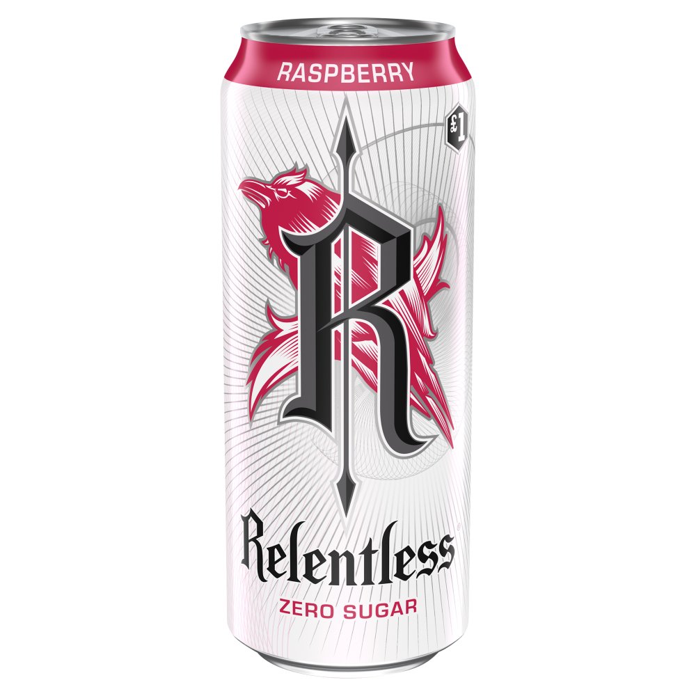 Relentless Raspberry Zero Energy Drink 500ml PM £1