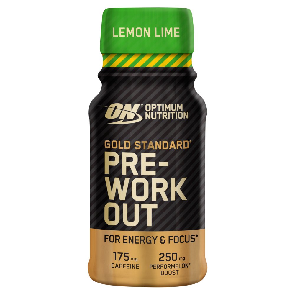 Optimum Nutrition Gold Standard Pre-Workout Energy Shot, Lemon Lime Flavour, single serve, 60ml
