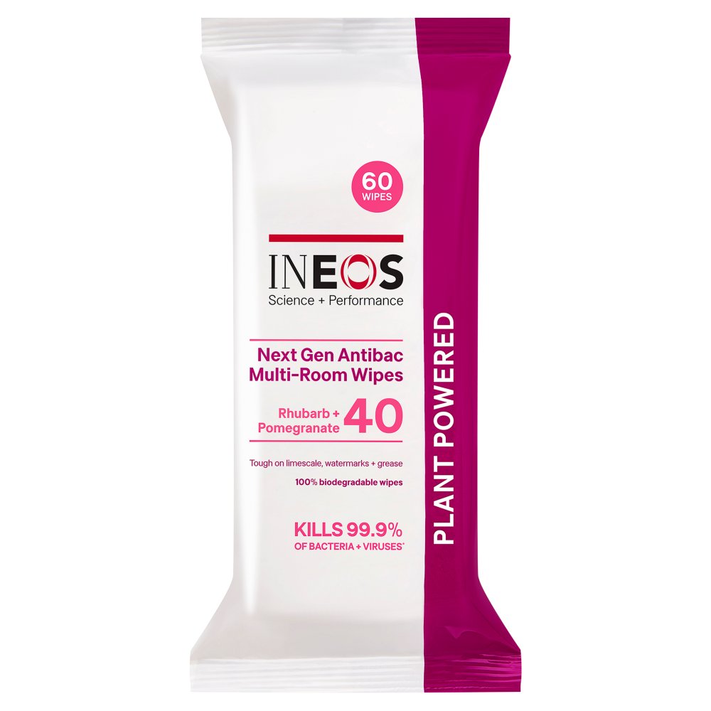 INEOS Antibac Multi-Room Surface Cleaning Wipes Rhubarb + Pomegranate