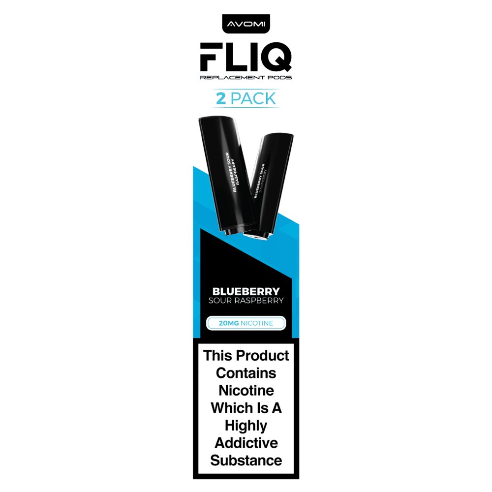 Avomi Fliq 2 Blueberry Sour Raspberry Replacement Nicotine Pods 20mg