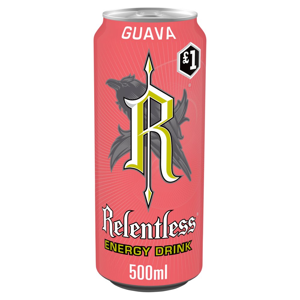 Relentless Guava Energy Drink 500ml PM £1
