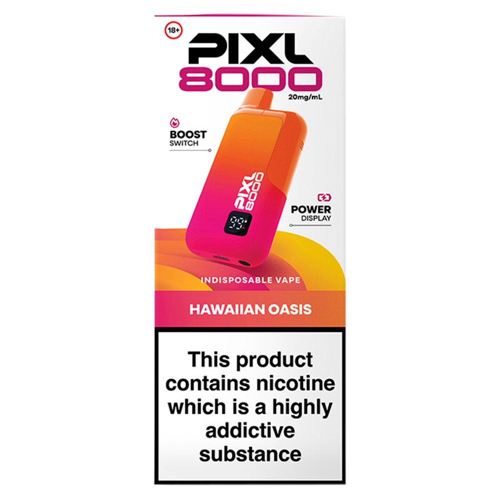 Pixl 8000 Hawaiian Oasis Indisposable Vape 20mg/ml