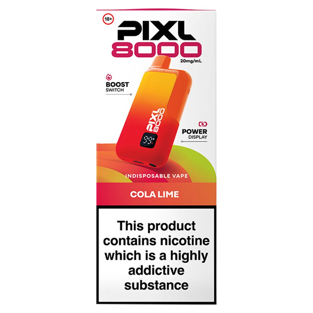 Pixl 8000 Cola Lime Indisposable Vape 20mg/ml