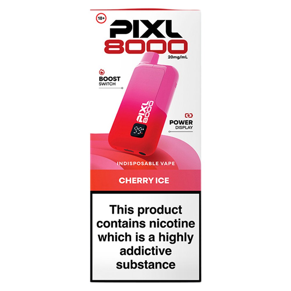 Pixl 8000 Cherry Ice Indisposable Vape 20mg/ml