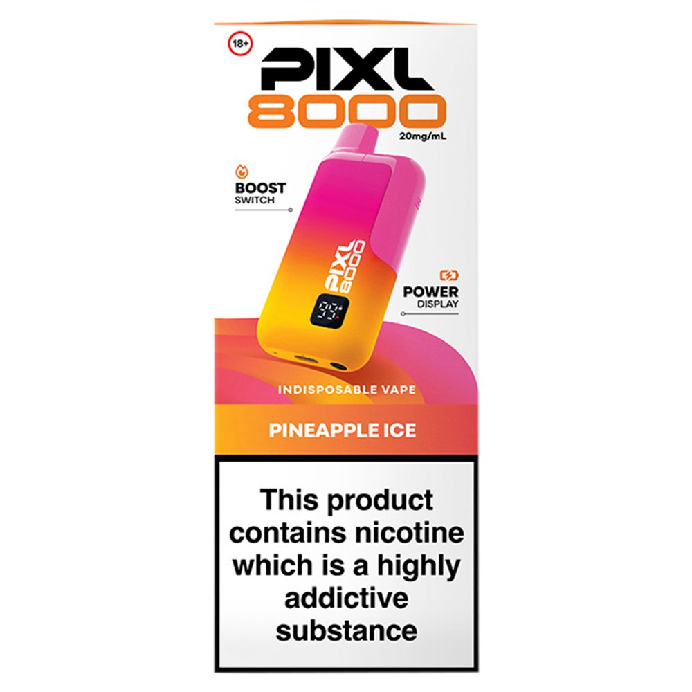 Pixl 8000 Pineapple Ice Indisposable Vape 20mg/ml