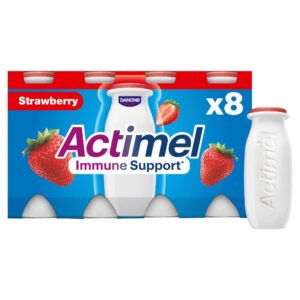 Actimel Strawberry Immunity Yoghurt Drink Multipack, 8x100g