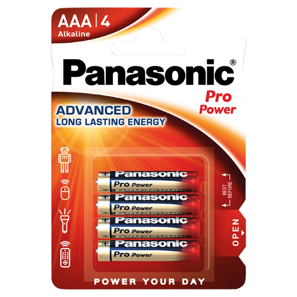 Panasonic Pro Power AAA Batteries Alkaline 4pk