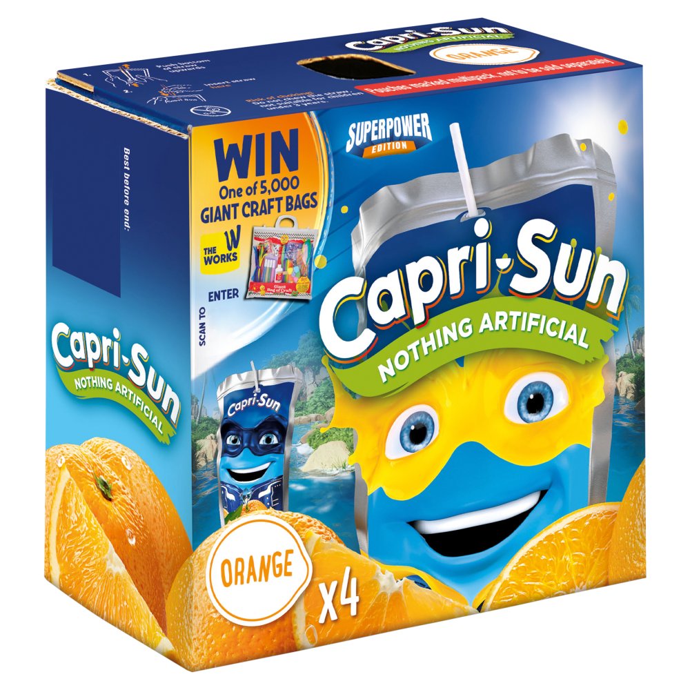 Capri-Sun Orange 4 x 200ml Kids' Juice Drink