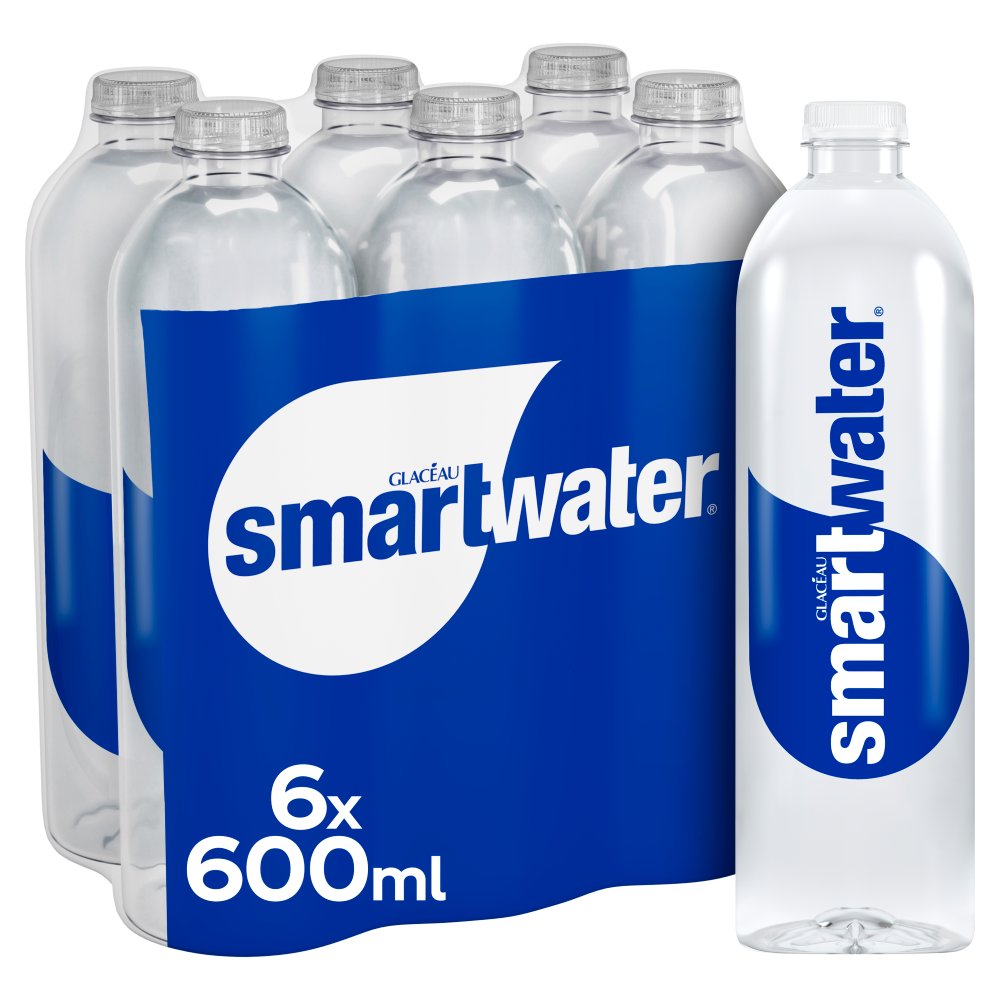 Glaceau Smartwater 6 x 600ml Bottles
