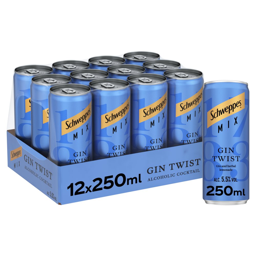 Schweppes Mix Gin Twist 12 x 250ml Cocktail Cans