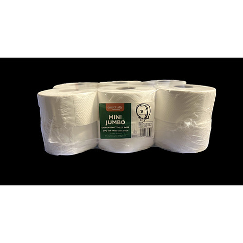 Essentially Catering Mini Jumbo Dispensing Toilet Roll 12 Rolls