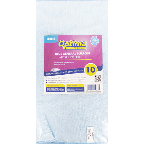 Shine 10 Blue Micro Fibre Cloths