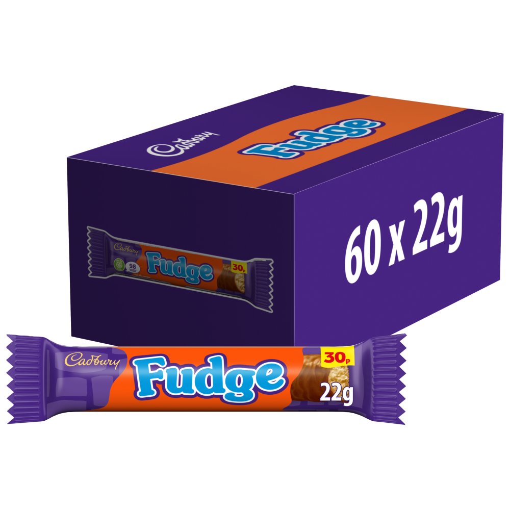 Cadbury Fudge Chocolate Bar 30p PMP 22g