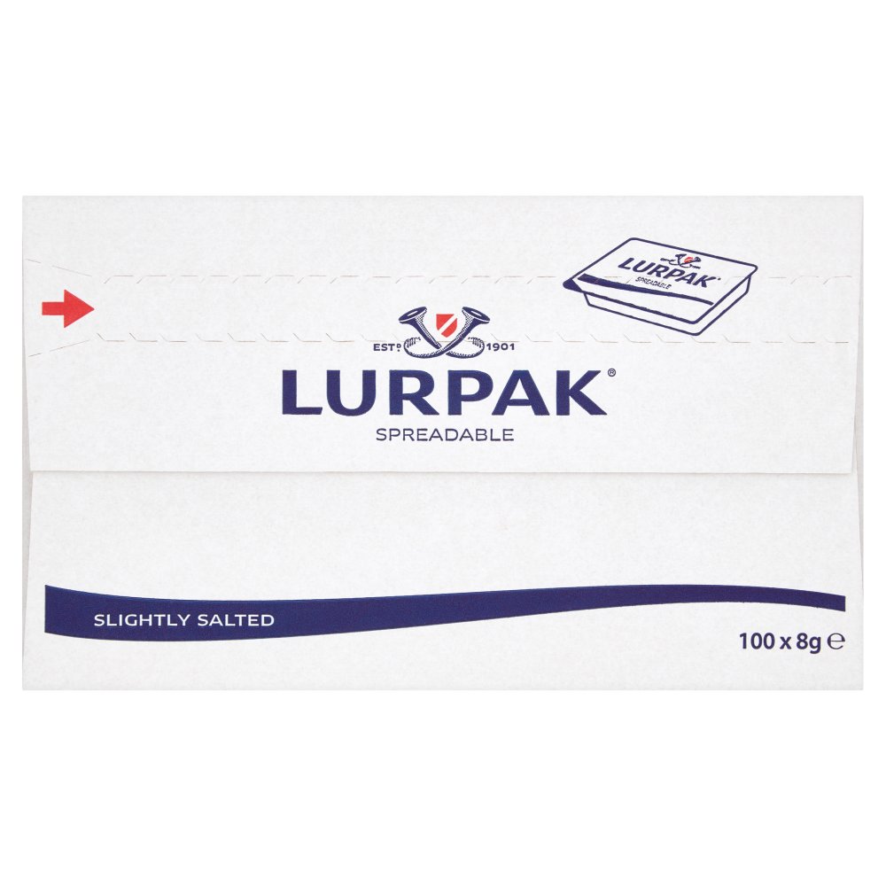 Lurpak Slightly Salted Spreadable Portions 100 x 8g