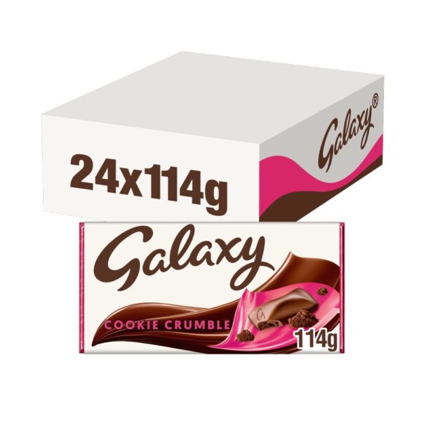 Galaxy Milk Chocolate Bar Cookie Crumble 114g