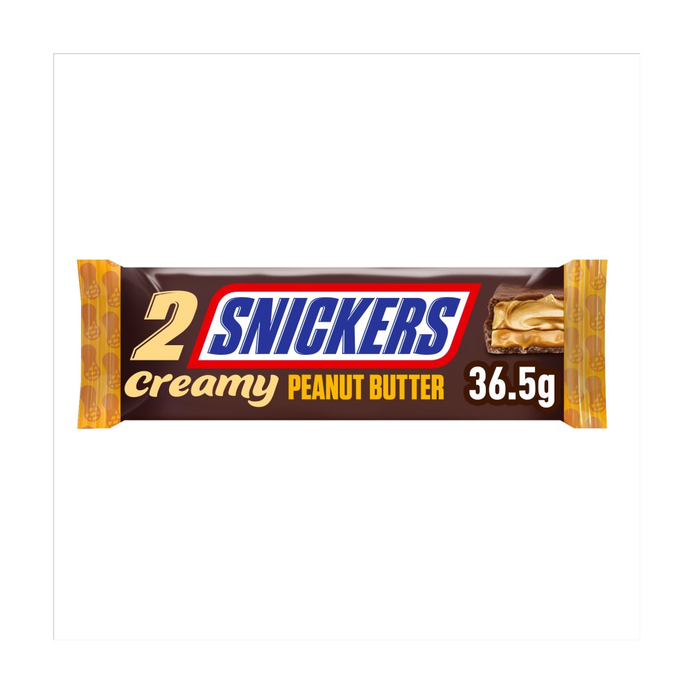 Snickers Milk Chocolate Bar Duo Peanut Butter 36.5g