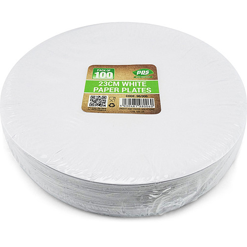 Pps White Paper Plate 23cm