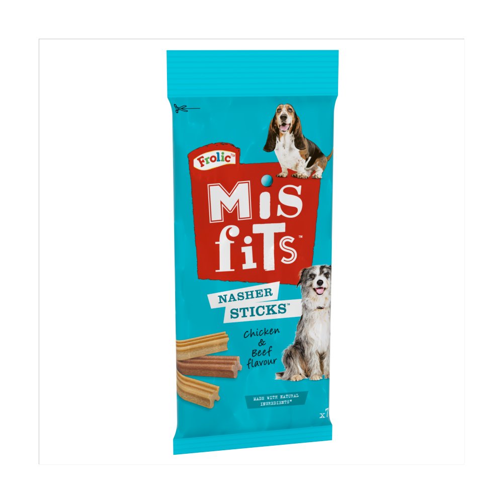 Misfits Nasher Sticks Adult Medium Dog Treats with Chicken and Beef 170g