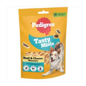 PEDIGREE® TASTY MINIS Adult Dog Treats Cheese & Beef Nibbles 140g