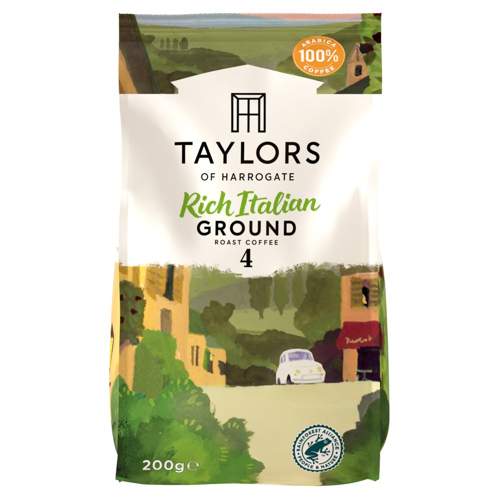 Taylors of Harrogate Rich Italian Roast Ground Coffee 200g