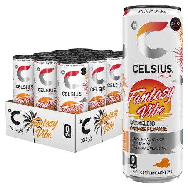 Celsius Fantasy Vibe Energy Drink 355ml PMP £1.79