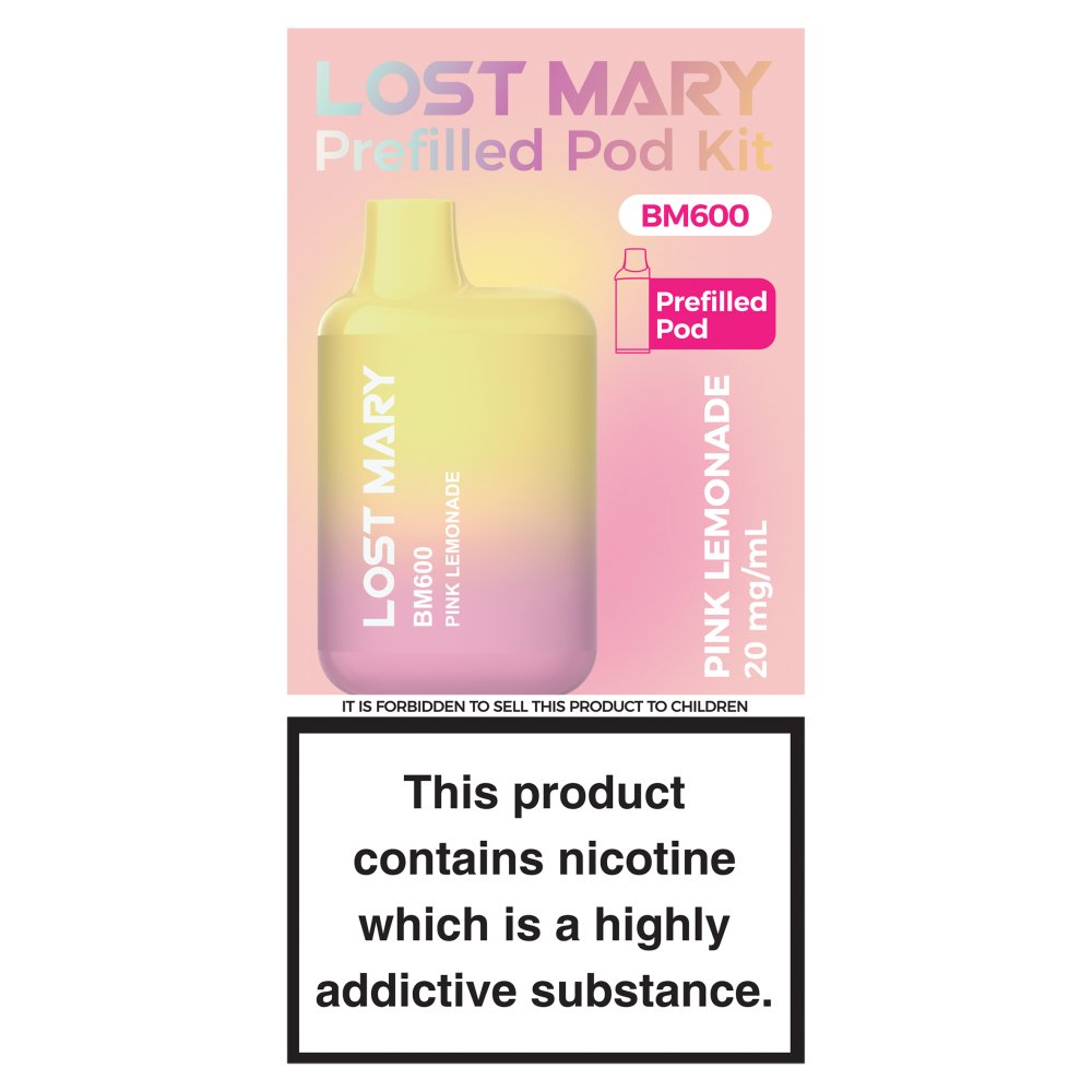Lost Mary BM600 Pink Lemonade Prefilled Pod Kit 20mg/ml