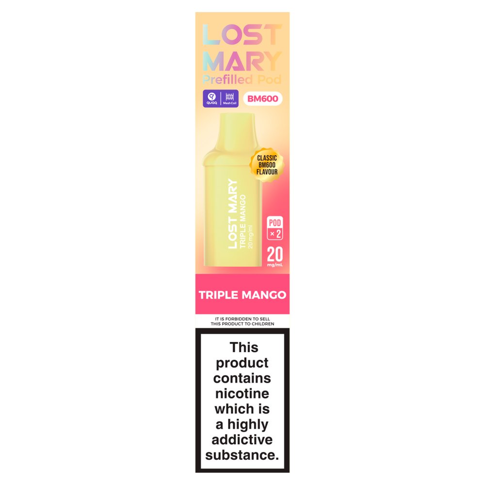 Lost Mary BM600 Triple Mango Prefilled Pod 20mg/ml