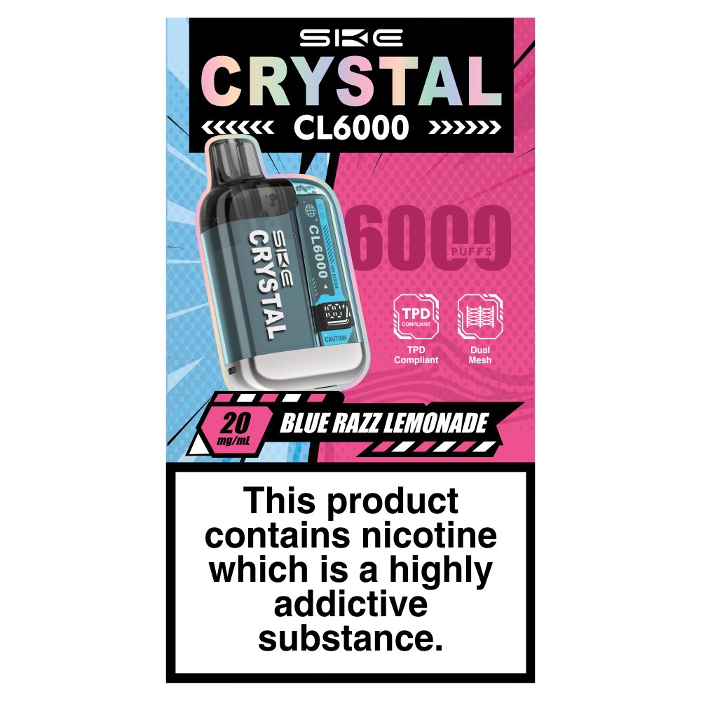 SKE Crystal CL6000 Blue Razz Lemonade 20mg/ml