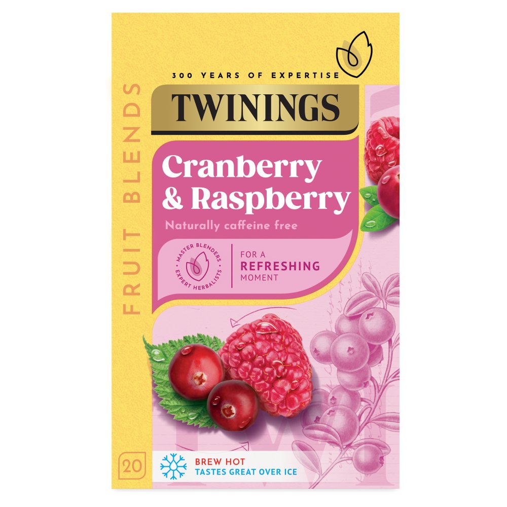 Twinings Cranberry & Raspberry 20 Tea Bags 40g