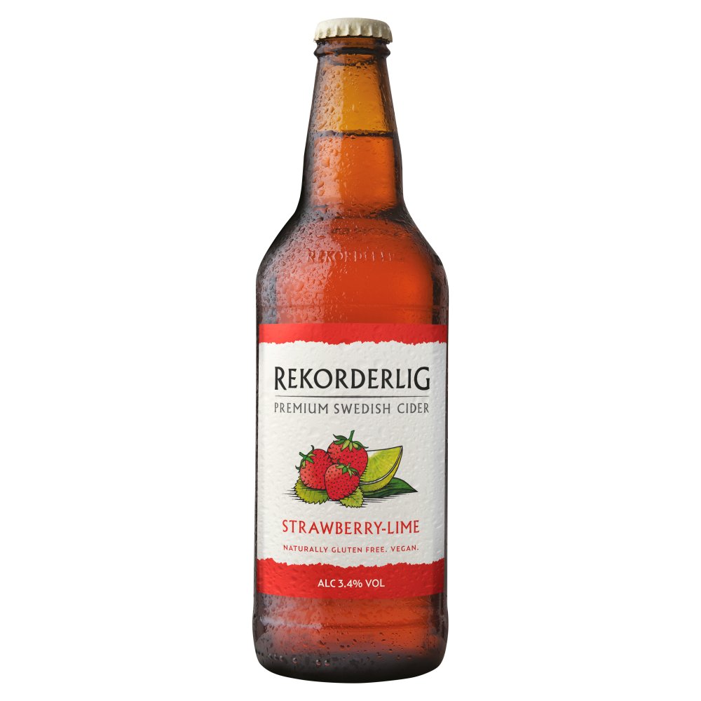 Rekorderlig Strawberry-Lime Premium Fruit Cider Bottle 500ml