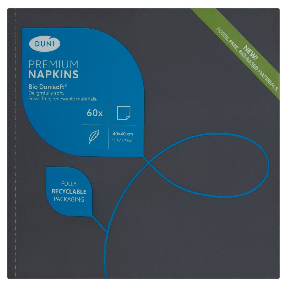 Duni Bio Dunisoft 60 Premium Napkins Black