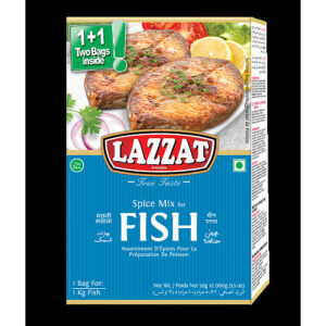 Lazzat Foods True Taste Spice Mix for Fish 2 x 50g (100g)