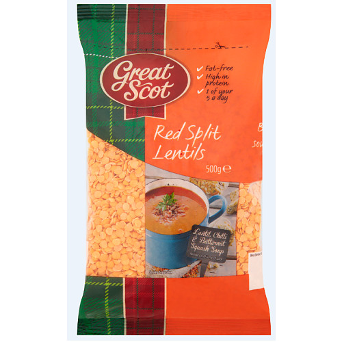 Great Scot Red Split Lentils 500g