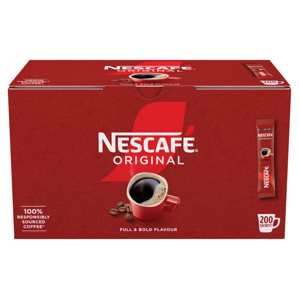 NESCAFE Original Instant Coffee Sachets - 200 x 1.8g Sticks