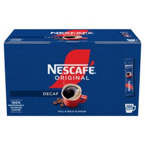NESCAFE Original Decaf Instant Coffee Sachets - 200 x 1.8g Sticks