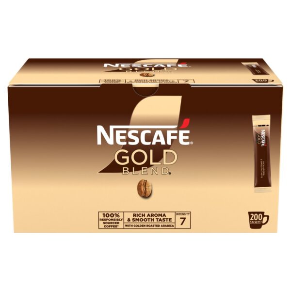 NESCAFE Gold Blend Instant Coffee Sachets - 200 x 1.8g Sticks