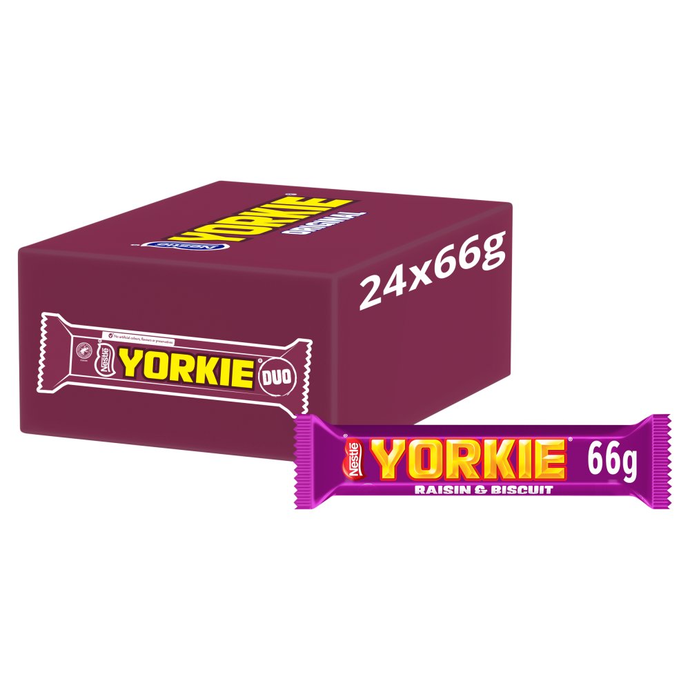Yorkie DUO Raisin & Biscuit Chocolate Bar 66g
