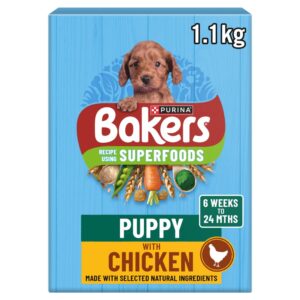 BAKERS Superfoods Puppy Chicken with Vegetables Dry Dog Food 1.1kg