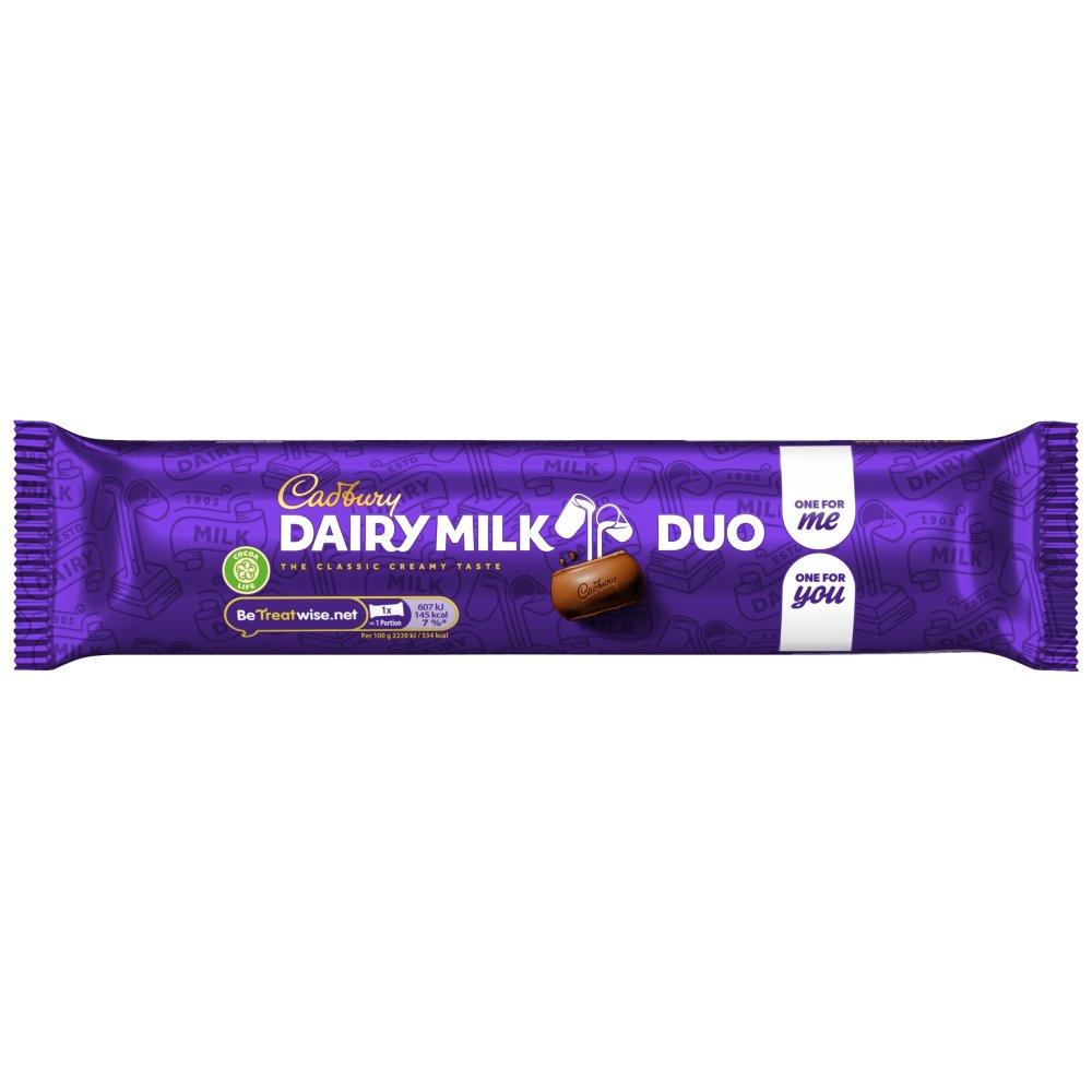 Cadbury Dairy Milk Classic Chocolate Duo 54.4 g