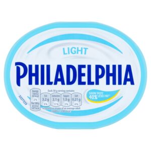 Philadelphia Light Soft Cream Cheese The same great taste with 40% Less Fat Tub 165 g