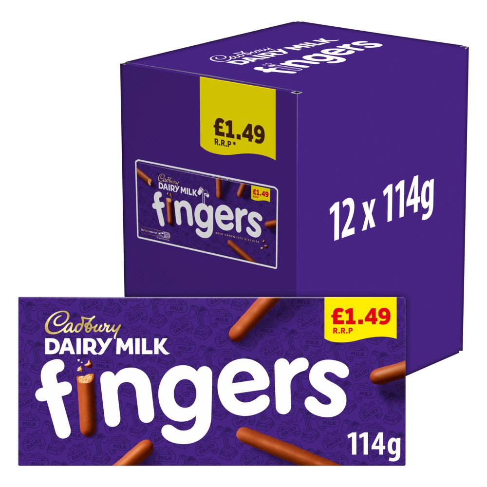 Cadbury Dairy Milk Fingers Chocolate Covered Biscuits £1.49 PMP 114g