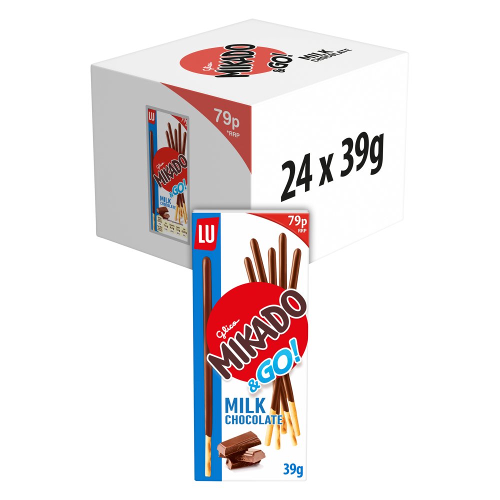 LU Mikado & Go Milk Chocolate Biscuits 79p PMP 39g