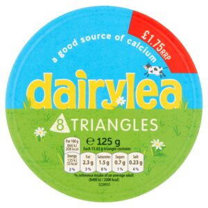 Dairylea Cheese Triangles 8 Pack £1.75 PMP 125g
