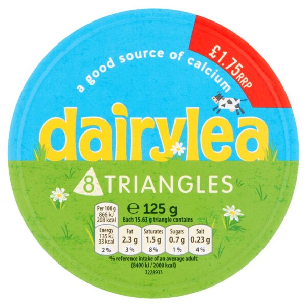 Dairylea Cheese Triangles 8 Pack £1.75 PMP 125g