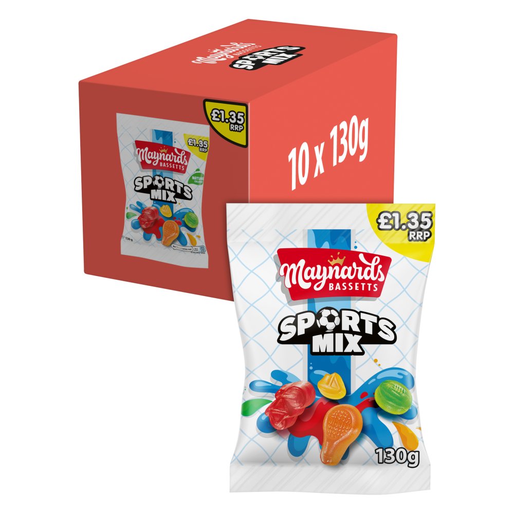 Maynards Bassetts Sports Mix Sweets Bag £1.35 PMP 130g