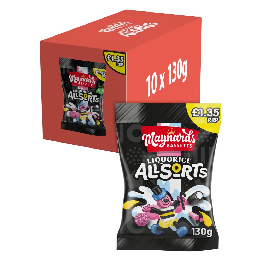 Maynards Bassetts Liquorice Allsorts Sweets Sharing Bag £1.35 PMP 130g