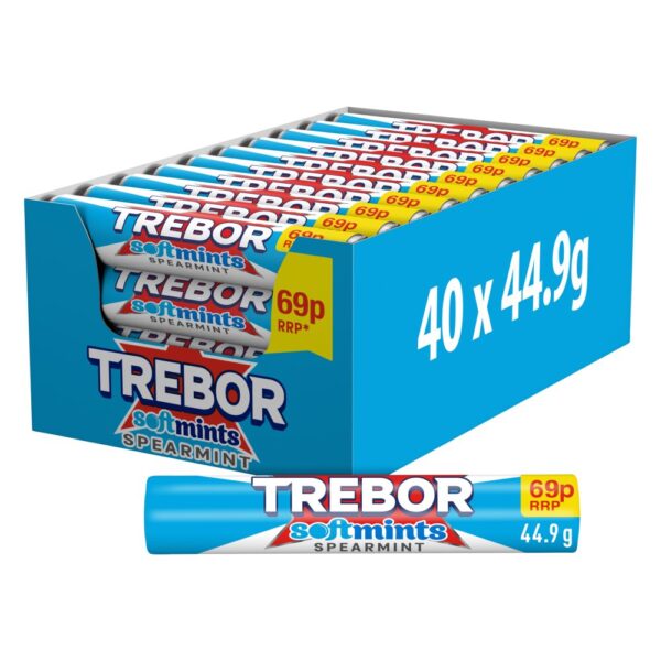 Trebor Softmints Spearmint Mints Roll 69p PMP 44.9g