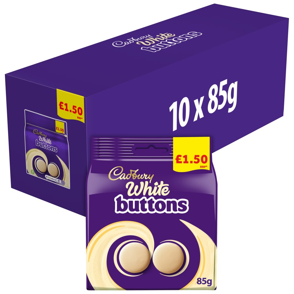 Cadbury White Buttons Chocolate Bag £1.50 PMP 85g
